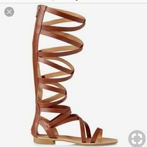 Express Gladiator Zip Back Midi Sandals